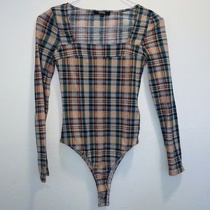 Plaid bodysuit